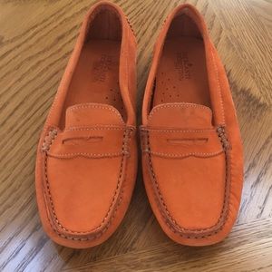 Women’s Mercanti Fiorentini orange suede loafers